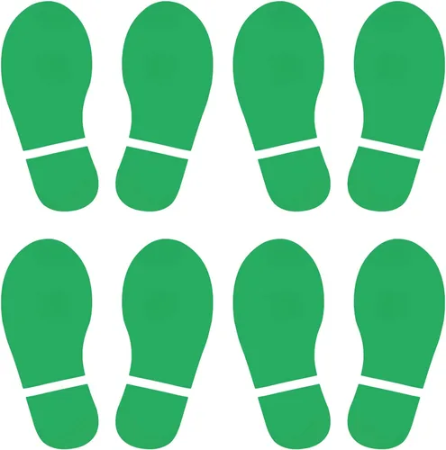 Miniatura 28 de PATIKIL Adhesivo de huellas de 6 x 2.5 pulgadas, 4 pares de zapatos de PVC para decoración de clase, guía de escaleras, color negro
