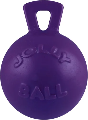 Miniatura 7 de Jolly Pets Tug-n-Toss - Pelota de juguete resistente para perros con asa, 10 pulgadas/XL, arándano para todos los tamaños de raza Azul (Arándano)