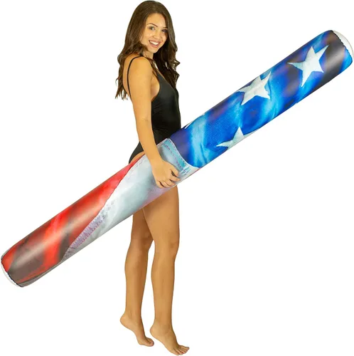 Stars and Stripes American Flag Inflatable Outdoor Pool Rafts, Coolers, & Swim Rig Collection. Celebrate The USA. Fideos inflables de natación con