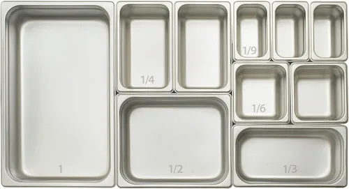 Miniatura 2 de Winco Bandeja de vapor antiatascos de 6 pulgadas, mitad, calibre 24, acero inoxidable