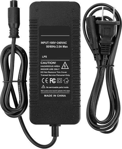 Adaptador de 42 V CA/CC compatible con Hover-1 Drive, Maverick, Liberty, Helix 36V Hover Board FY0184200400 42VDC 0.4A Cargador de cable de fuente