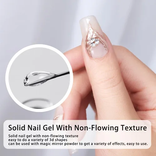 Miniatura 3 de Arte de uñas de gel 3D transparente sólido constructor de uñas gel 3d escultura arte multifuncional 3d moldeado salón hogar bricolaje