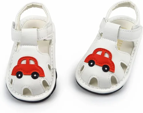 Miniatura 6 de WILLFUN Sandalias chirriantes de verano para bebé, niño, niña, suela de goma de primera calidad, puntera cerrada, antideslizantes, zapatos