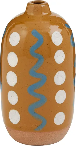 Mud Pie Florero de punto floral, mediano, 5 1/4 pulgadas x 2 3/4 pulgadas de diámetro