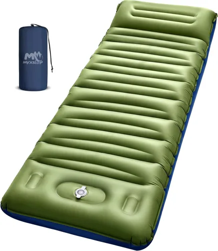 Miniatura 9 de Myxslop Colchoneta para dormir, colchoneta inflable ultraligera para acampar con almohada y bomba, colchón de aire súper portátil, ideal
