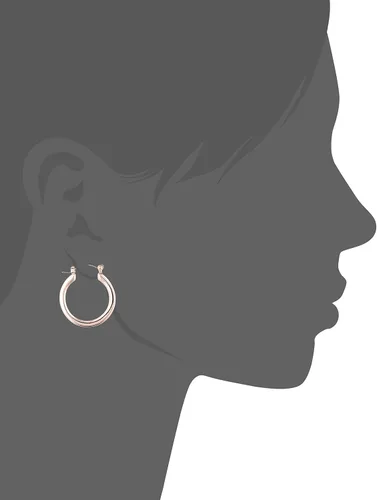 Miniatura 2 de GUESS Mini aretes de aro de oro de banda ancha "Basic", Metal