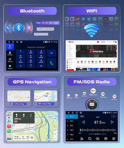Miniatura 6 de Estéreo de coche de 4 GB+64 GB para Ford F150 (2009-2012) CarPlay Android Auto inalámbrico Radio de coche con pantalla táctil de 9 pulgadas