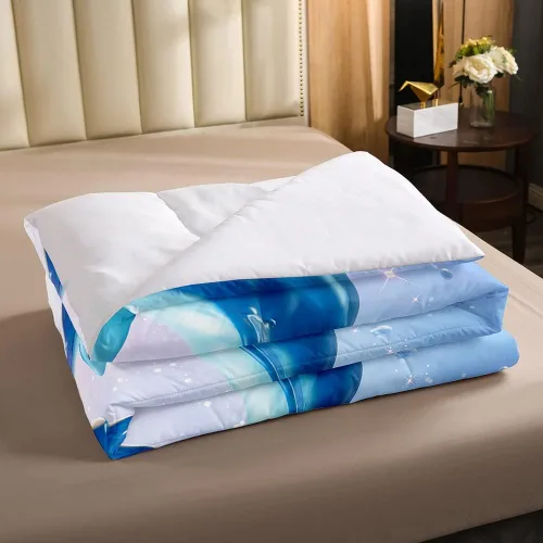 Miniatura 4 de Edredón de plumón de delfín para niños, juego de edredón del mundo submarino, juego de ropa de cama coral de peces dorados, tamaño individual