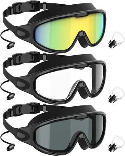 Miniatura 10 de NSSIW Swim Goggles,Anti-Fog UV 180°Clear View Swimming Goggles,3 Pack Goggles Swimming Adult Men Women Youth