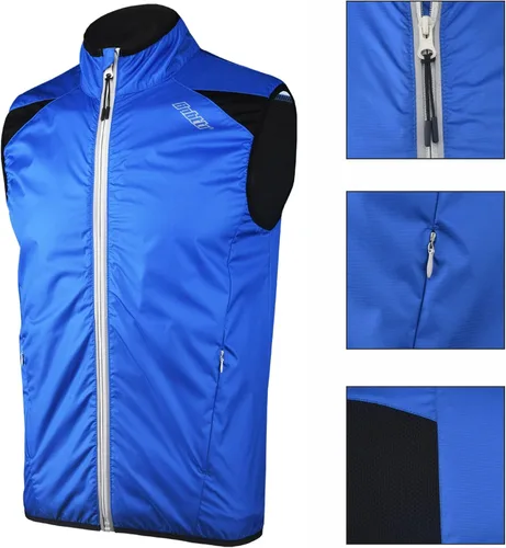 Miniatura 4 de bpbtti Chaleco de ciclismo para correr, sin mangas, con dos bolsillos laterales (2.0), resistente al viento, transpirable y reflectante
