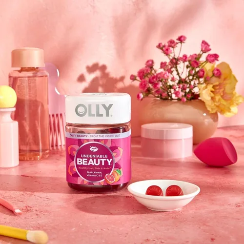 Miniatura 7 de OLLY Undeniable Beauty - Gomitas de belleza para el cabello, piel, uñas; con biotina, vitamina C, queratina; suplemento masticable, sabor pomelo