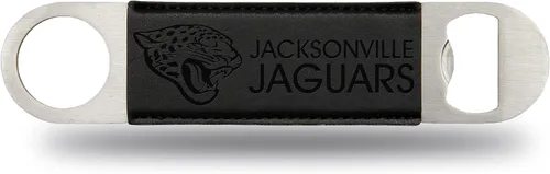 Miniatura 17 de Rico Industries NFL - Hoja de barra grabada con láser de piel sintética, gran accesorio para bebidas para el día del juego