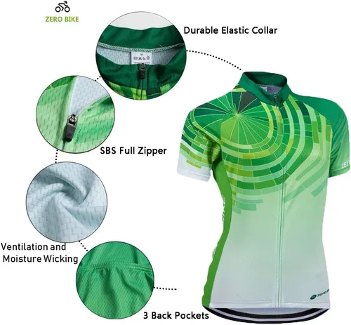 Miniatura 65 de Jersey de ciclismo para mujer, de manga corta, secado rápido, transpirable, para montaña.