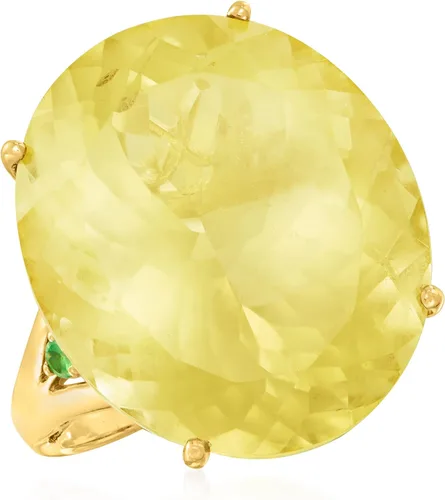 Miniatura 4 de Ross-Simons Anillo de cuarzo limón de 20 quilates en oro amarillo de 14 quilates