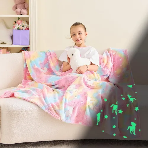 Miniatura 32 de Wajade Regalos de Fútbol Juguetes para Niños y Niñas - Manta de Fútbol que Brilla en la Oscuridad, Decoración de Cumpleaños y Navidad para Niños