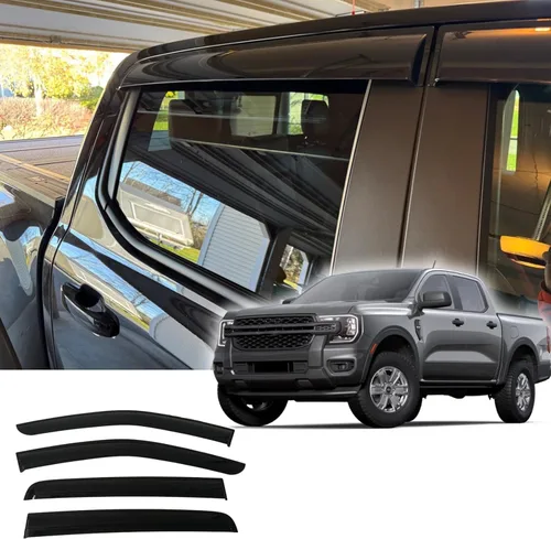 Miniatura 21 de Compatible con Toyota Camry 2018-2024 L LE SE XLE XSE Hybrid Cinta Adhesiva en Policarbonato Protectores de Lluvia Viseras de Ventana Deflector