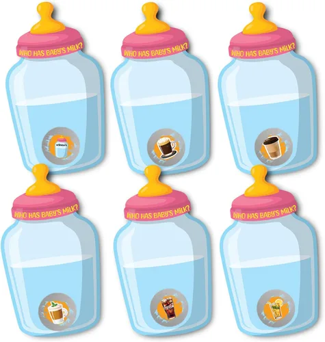 Juegos de baby shower, Who has Baby's Milk Scratch Off Cards, divertida tarjeta de lotería, rompehielos juegos para raspar, tarjetas de fiesta, 40