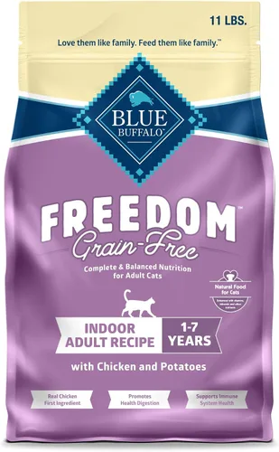 Miniatura 13 de Blue Buffalo Freedom - Alimento seco natural para gatos adultos, sin granos, para interiores, pollo, 5 libras