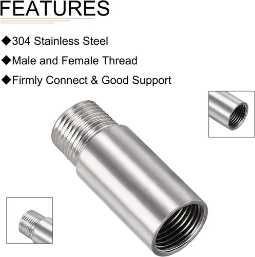 Miniatura 3 de DTGN Accesorios de tubo de extensión de cabezal de ducha de 2.36 x 0.94 pulgadas (largo x profundidad), 1 paquete, bueno para baño, extensión