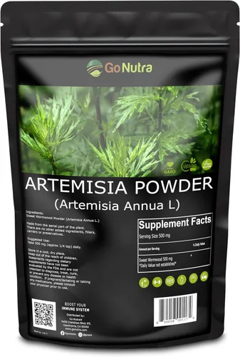 Go Nutra Polvo de ajenjo dulce (Artemisia annua) | Artemisinina natural | Apoya la salud digestiva, la energía y los antioxidantes | Té de hierbas y