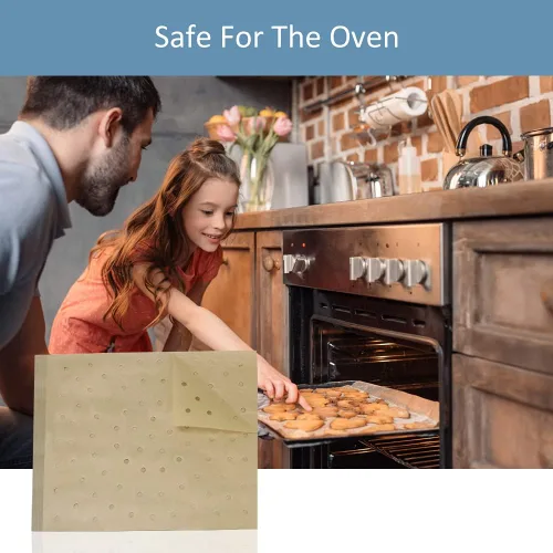 Miniatura 4 de Revestimientos para horno para freidora de aire, 11.5 x 10 pulgadas, revestimientos de papel pergamino antiadherentes para tostadoras, hornos