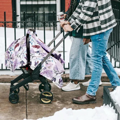 Miniatura 8 de Funda de asiento de automóvil para bebé, cubierta de toldo de asiento de automóvil para niñas recién nacidas, fundas suaves y transpirables de visón