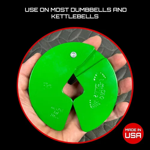 Miniatura 5 de Micro Gainz - Placa fraccional para mancuernas de 1.25lb, ideal para micro cargas, (elige color) juego de 4 placas fraccionales, diseñadas para Verde