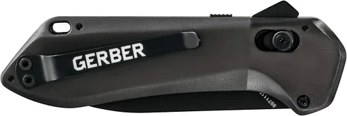 Miniatura 2 de Gerber Gear Highbrow - Navaja de bolsillo compacta con apertura asistida, hoja de borde dentado, color negro