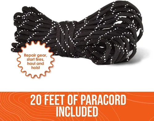 Miniatura 7 de Go Time Gear Tienda de campaña de supervivencia • Tienda de campaña de tubo de emergencia Mylar para 2 personas + Paracord • Protección para todo
