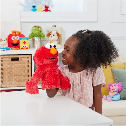 Miniatura 4 de Barrio Sésamo Marioneta, Elmo, 11 pulgadas, Elmo Marioneta de mano Elmo