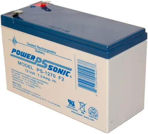 Miniatura 3 de Powersonic PS-1270F2 - 12 Volt/7 Amp batería sellada de ácido de plomo con conectores con Fast-on 0.250