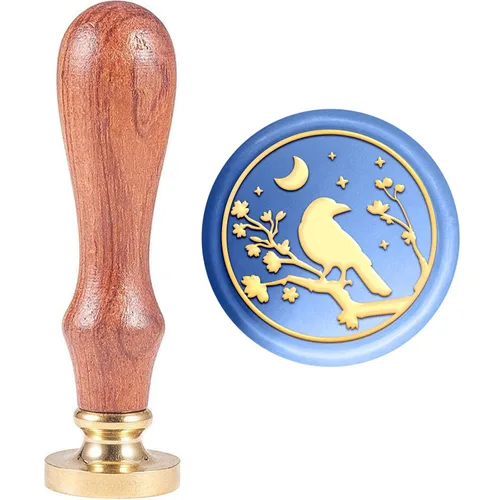 Miniatura 8 de MAYJOYDIY Sello de cera de libélula, sello de cera de libélula, 1.181 in, cabeza de material de latón extraíble para tarjetas de cartas, Libélula