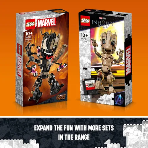 Miniatura 6 de LEGO Marvel Groot Venenizado 76249 Juguete Transformable de Marvel para Jugar y Mostrar, Figura de Acción de Marvel Construible para Fans