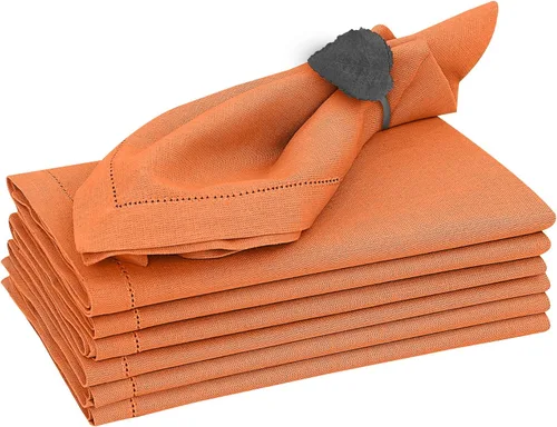 Miniatura 32 de Ruvanti Juego de 12 servilletas de lino de 18 x 18 pulgadas, servilletas de mezcla de lino de algodón, lavables, suaves y reutilizables, para bodas