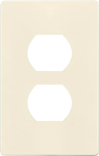 Miniatura 24 de ENERLITES Placa de pared de salida de receptáculo dúplex de tamaño mediano, placas de cubiertas de toma de corriente, tamaño medio de 1 banda, 4.88
