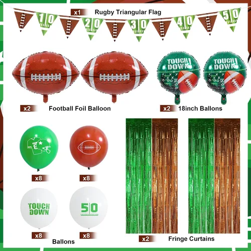 Miniatura 2 de 39 piezas de decoraciones de fiesta de fútbol suministros de fiesta de fútbol para decoración temática de fútbol