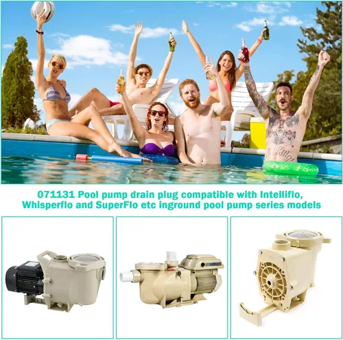 Miniatura 5 de 071131 Tapones de drenaje de bomba de piscina con junta tórica 192115 de repuesto para piezas de tapón de drenaje de bomba de velocidad variable
