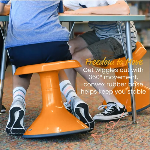 Miniatura 4 de ECR4Kids - Taburete oscilante activo ACE para niños y adultos, aula flexible y asientos en el hogar Naranja
