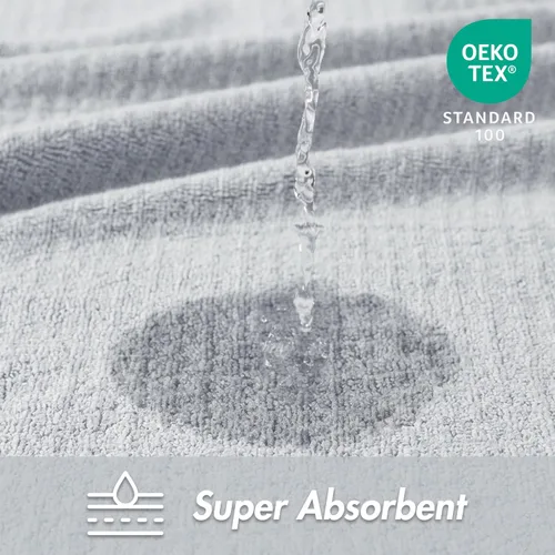 Miniatura 5 de Madison Park Spa Waffle - Juego de toallas de lujo 100 % algodón, tejido de gofre de textura premium, altamente absorbente, secado rápido, ropa