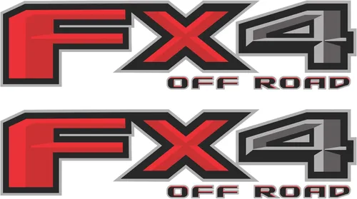 Miniatura 7 de GOLD HOOK FX4 - Calcomanías todoterreno compatibles con Ford F-150 2015-2026, serie Diamond, acabado brillante negro y rojo, juego de 2
