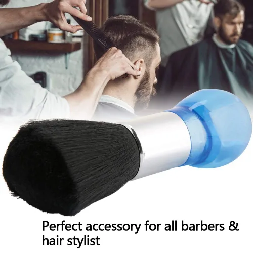 Miniatura 3 de Cepillo de plumero para cuello, cepillo profesional para el cuello, cepillo de peluquería para peluquería y peluquería para limpiar el cabello, Azul