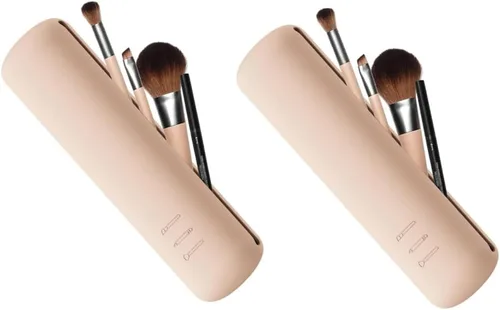 Miniatura 7 de soporte de cepillo de maquillaje de silicona 1 pieza beige