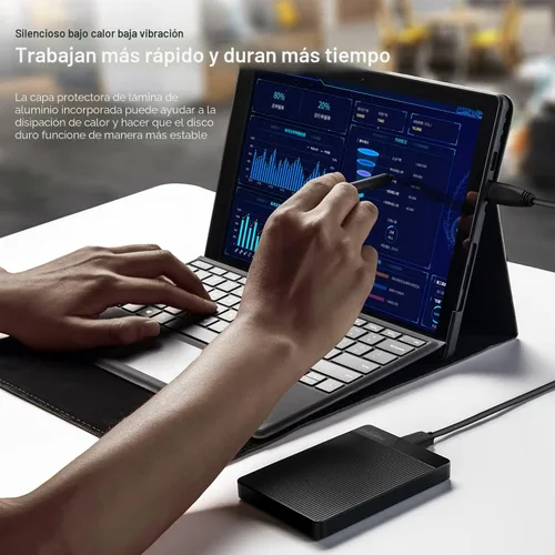 Miniatura 4 de UnionSine - Disco duro externo portátil ultradelgado HDD-USB 3.0 de 500 GB para PC, Mac, Laptop, PS4, Xbox One, Xbox 360 - (Negro)