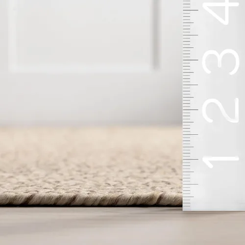 Miniatura 2 de nuLOOM Wynn Alfombra de Área Trenzada para Interiores/Exteriores, 3x5, Bronceado Wynn Tan