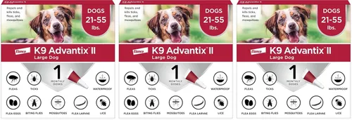 Miniatura 10 de K9 Advantix II - Tratamiento y prevención veterinario recomendado para pulgas, garrapatas y mosquitos para perros grandes Perros 9.5-25 kg