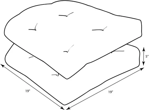 Miniatura 2 de Pillow Perfect 550435 - Cojines de asiento acolchados para exteriores/interiores Fresco (respaldo redondo), 19 x 19 pulgadas, amarillo, 2