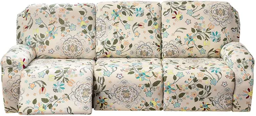 Fundas reclinables, fundas elásticas de 3 plazas para sofá reclinable, fundas para sofá reclinable, fundas para sofá, fundas protectoras de muebles