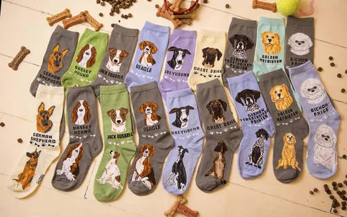 Miniatura 4 de Calcetines unisex Foozys Crew Calcetines novedosos para perros de razas grandes y medianas (2 pares)