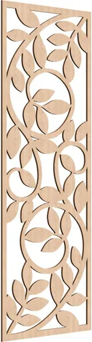 Miniatura 150 de 9 3/8"W x 24 3/8"H x 1/4"T Utica Decorativo Fretwork Madera Paneles de Pared, Abedul
