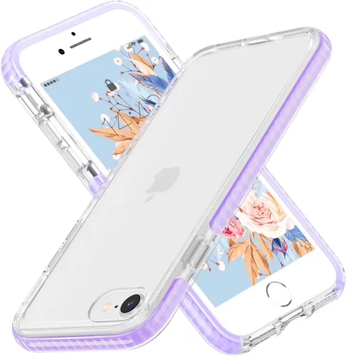 MATEPROX Funda compatible con iPhone Se 2022, iPhone SE 2020, iPhone 8, iPhone 7, funda transparente, resistente, antiarañazos, antiarañazos, a